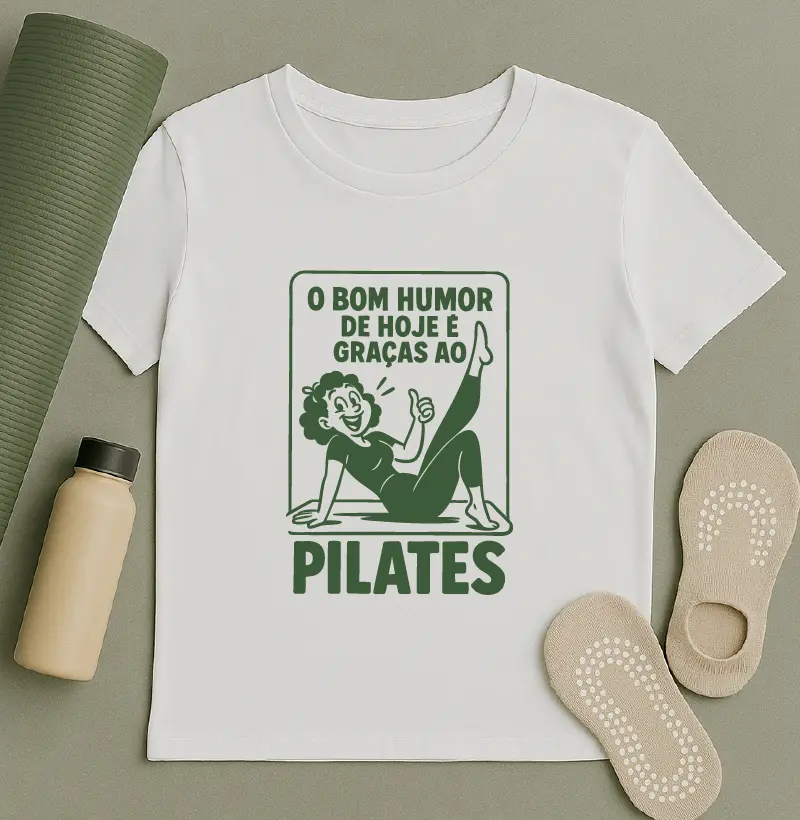 O bom humor de hoje é graças ao pilates.