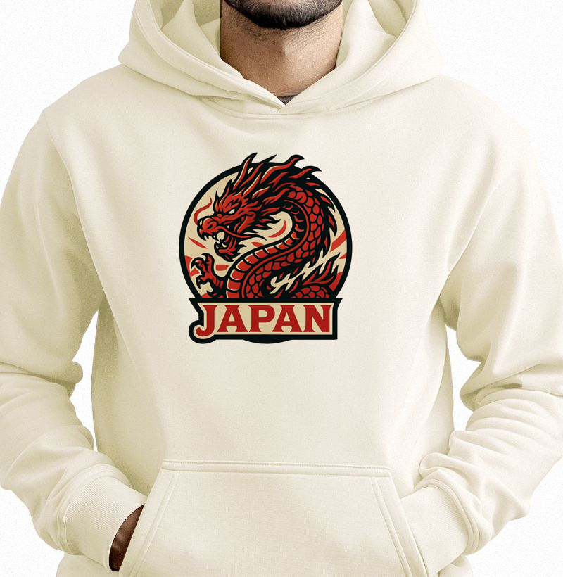 Estampa: 🐉 Dragão Japonês – A Força dos Quatro Elementos (竜)