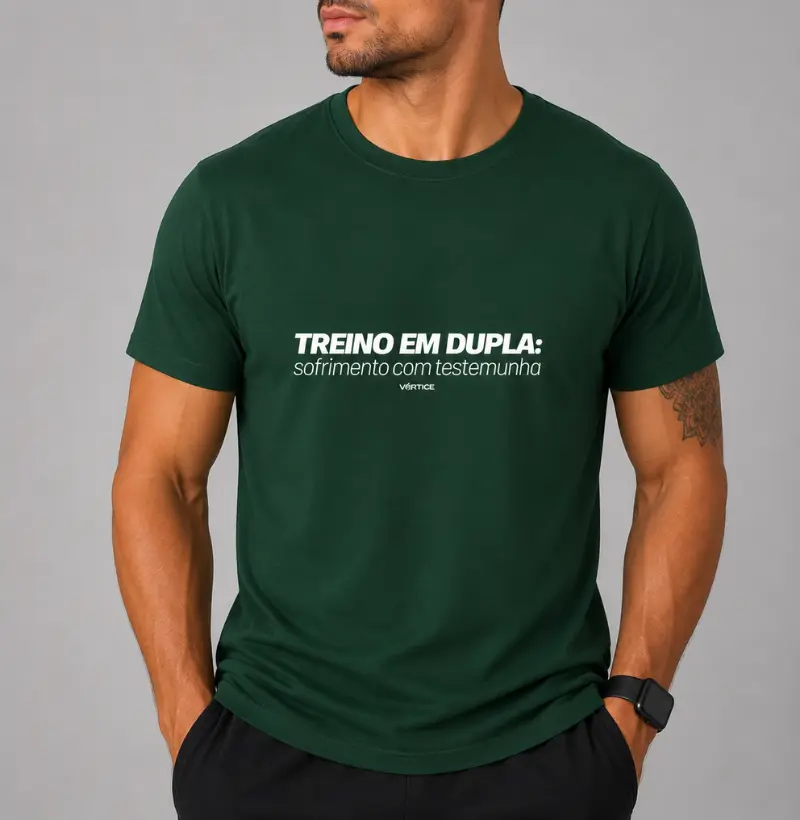 T-shirt - Treino em dupla: sofrimento com testemunha