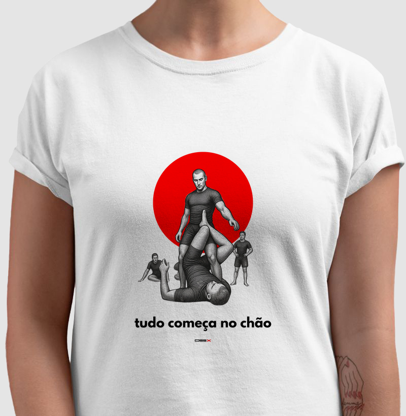 Camiseta Tudo Começa no Chão | Jiu Jitsu | OSSX