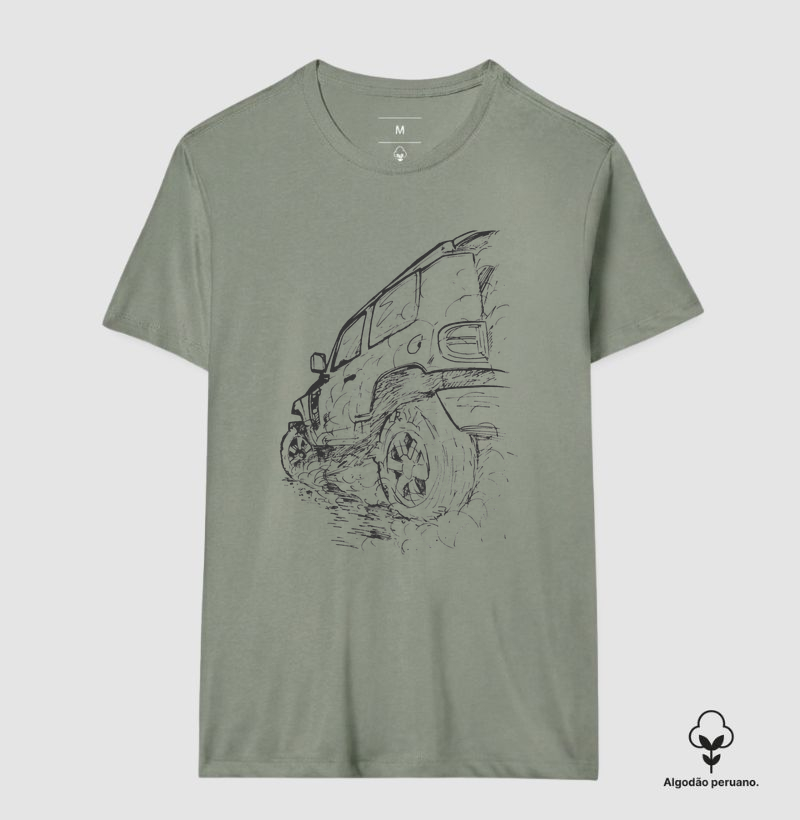T4 poeira Rabiscos - Camiseta Algodão Peruano