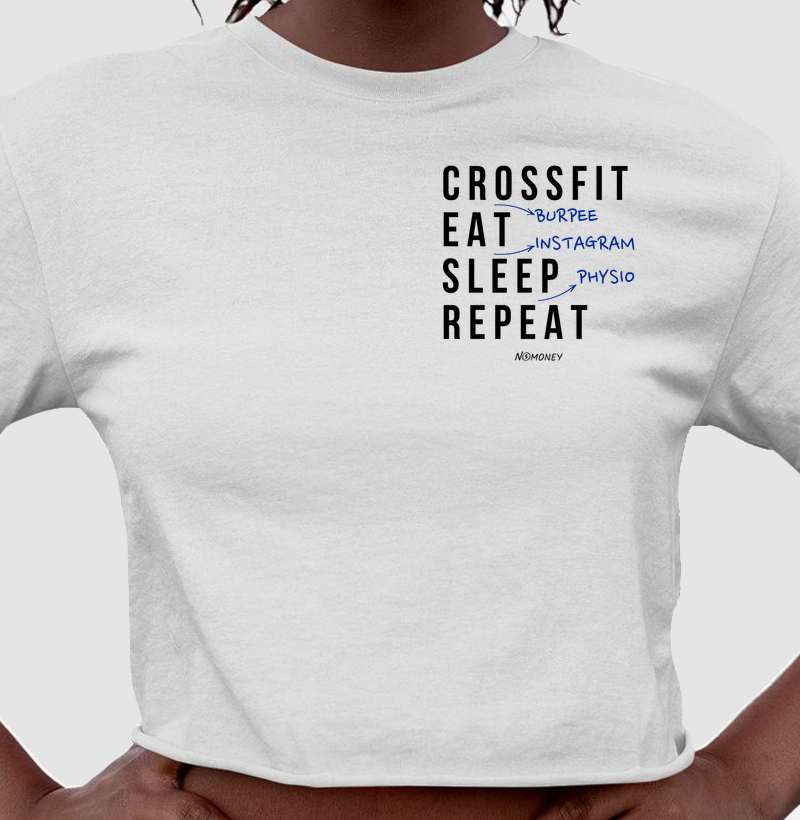 Cropped Crossfit (Burpee). Eat. Sleep. Repeat.