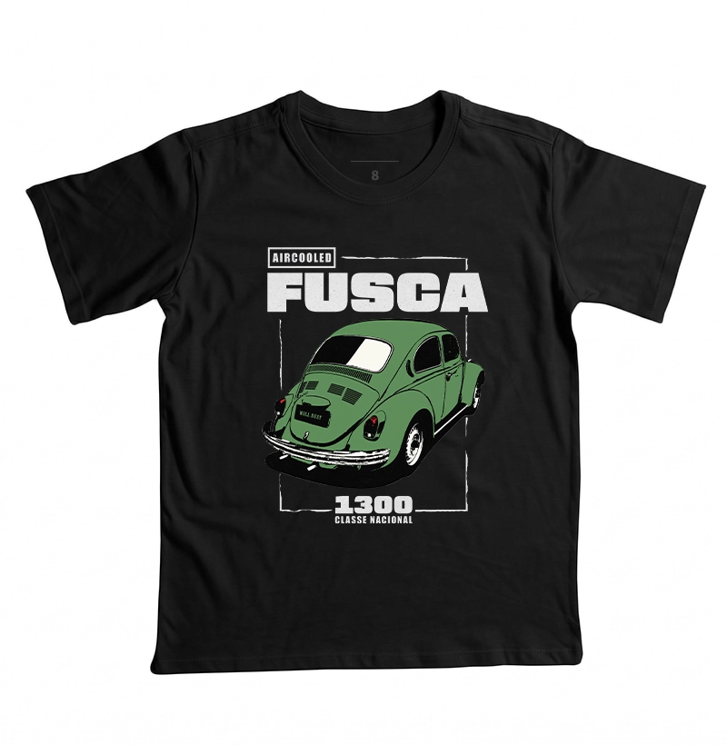 Fusca 1300 | Verde - Camiseta Infantil