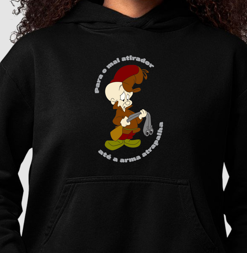 Moletom Divertido - "Até a Arma Atrapalha"