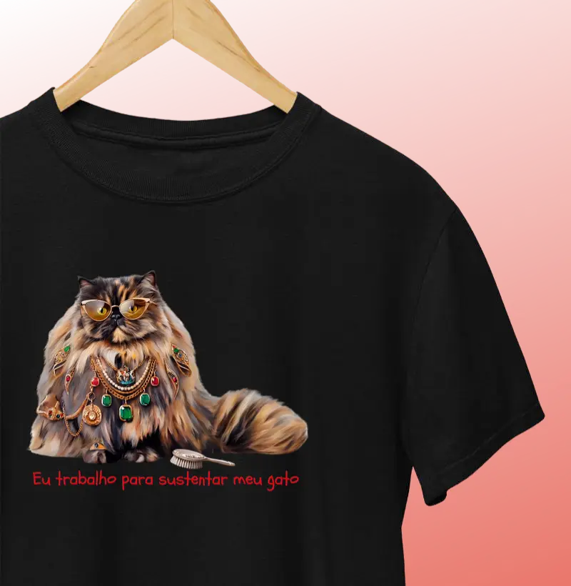 Eu trabalho para sustentar meu gato