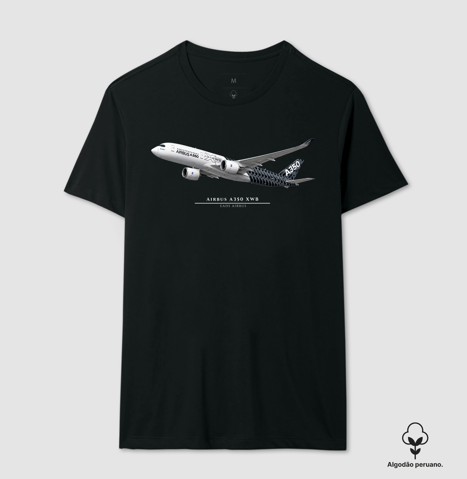 Airbus A350 XWB - Camiseta Algodão Peruano