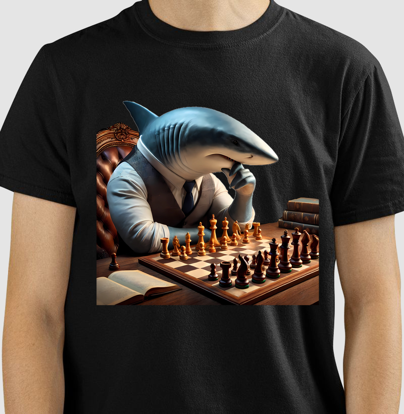 Tubarão jogando xadrez