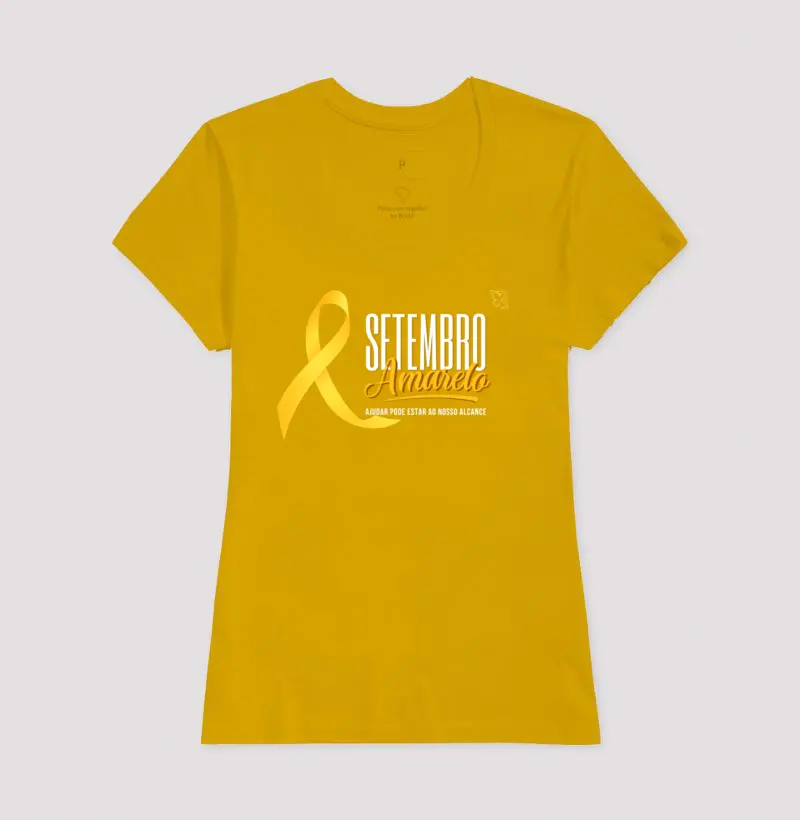 Baby Look Setembro Amarelo - Ajudar pode estar ao nosso alcance