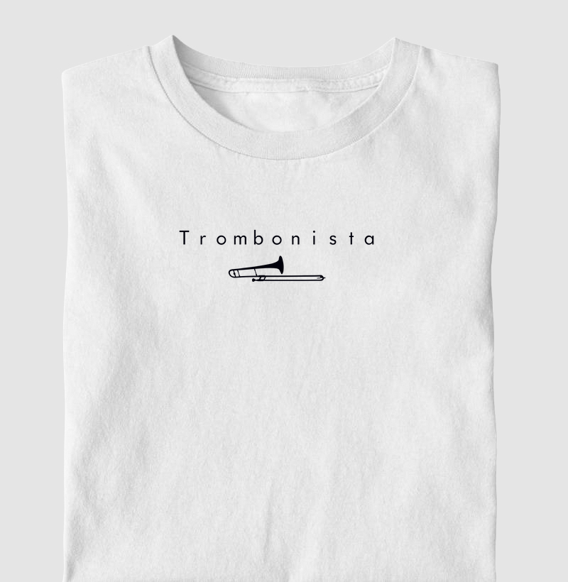 Camiseta Infantil Trombone de Vara Minimalista - M1