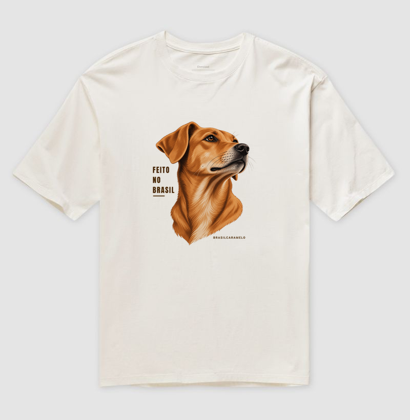 Caramelo - Feito no Brasil - Camiseta Oversized
