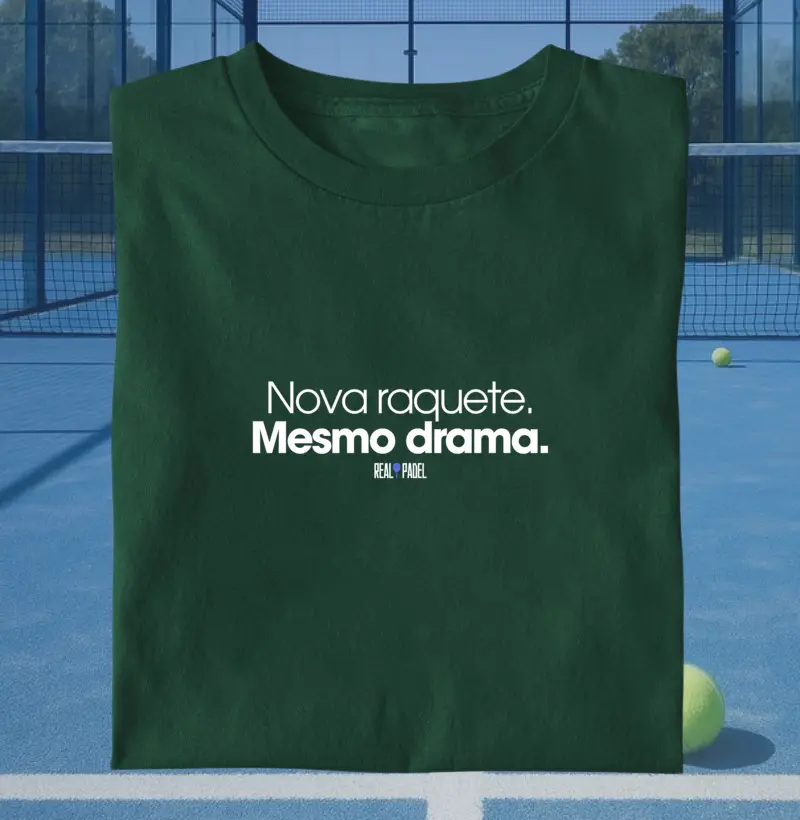 Nova raquete. Mesmo drama