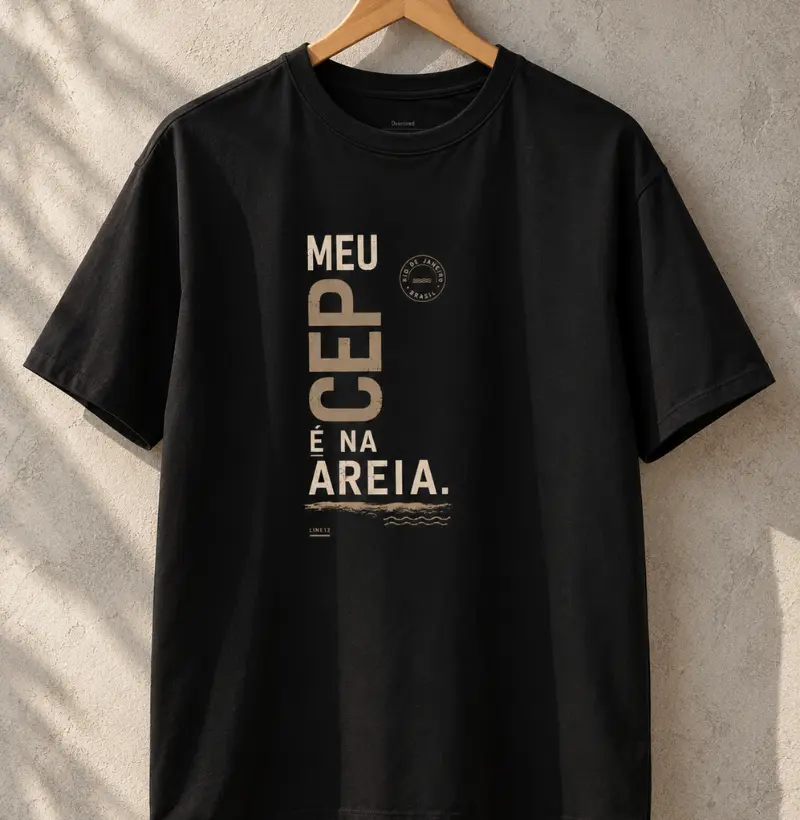 MEU CEP É NA AREIA - Camiseta Oversized