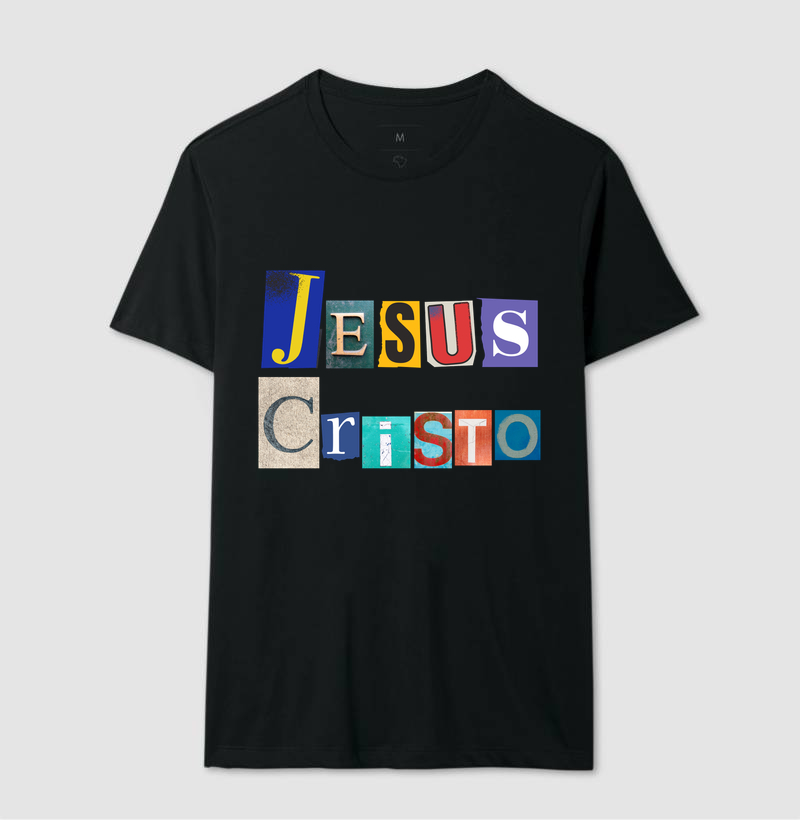 Camiseta Cristã Jesus Cristo Colagem