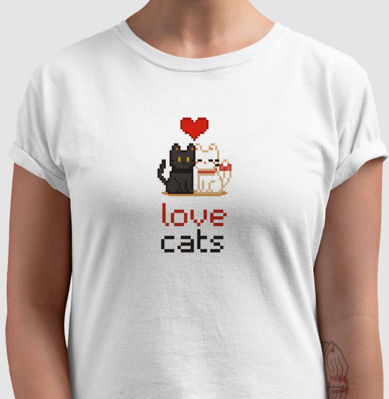 Pixel love cats