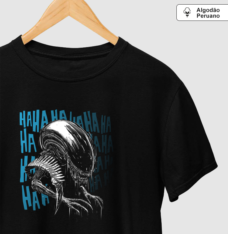 Camiseta In Space No One Can Hear You Laugh Algodão Peruano - Camiseta Algodão Peruano