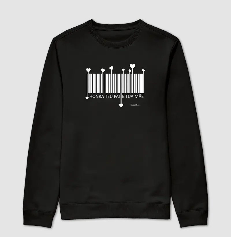 Suéter Moletom Personalizado Honra teu Pai e tua Mãe