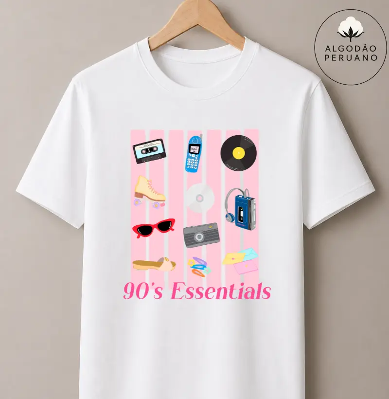 Camiseta Algodão Peruano - 90's essentials 
