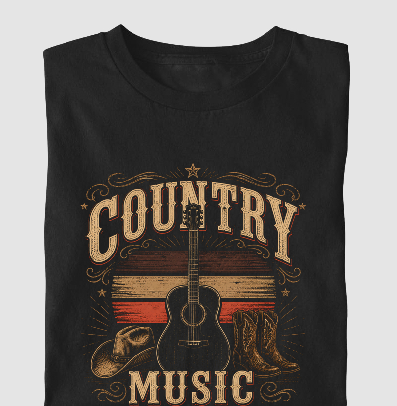 Camiseta Country Music Vintage