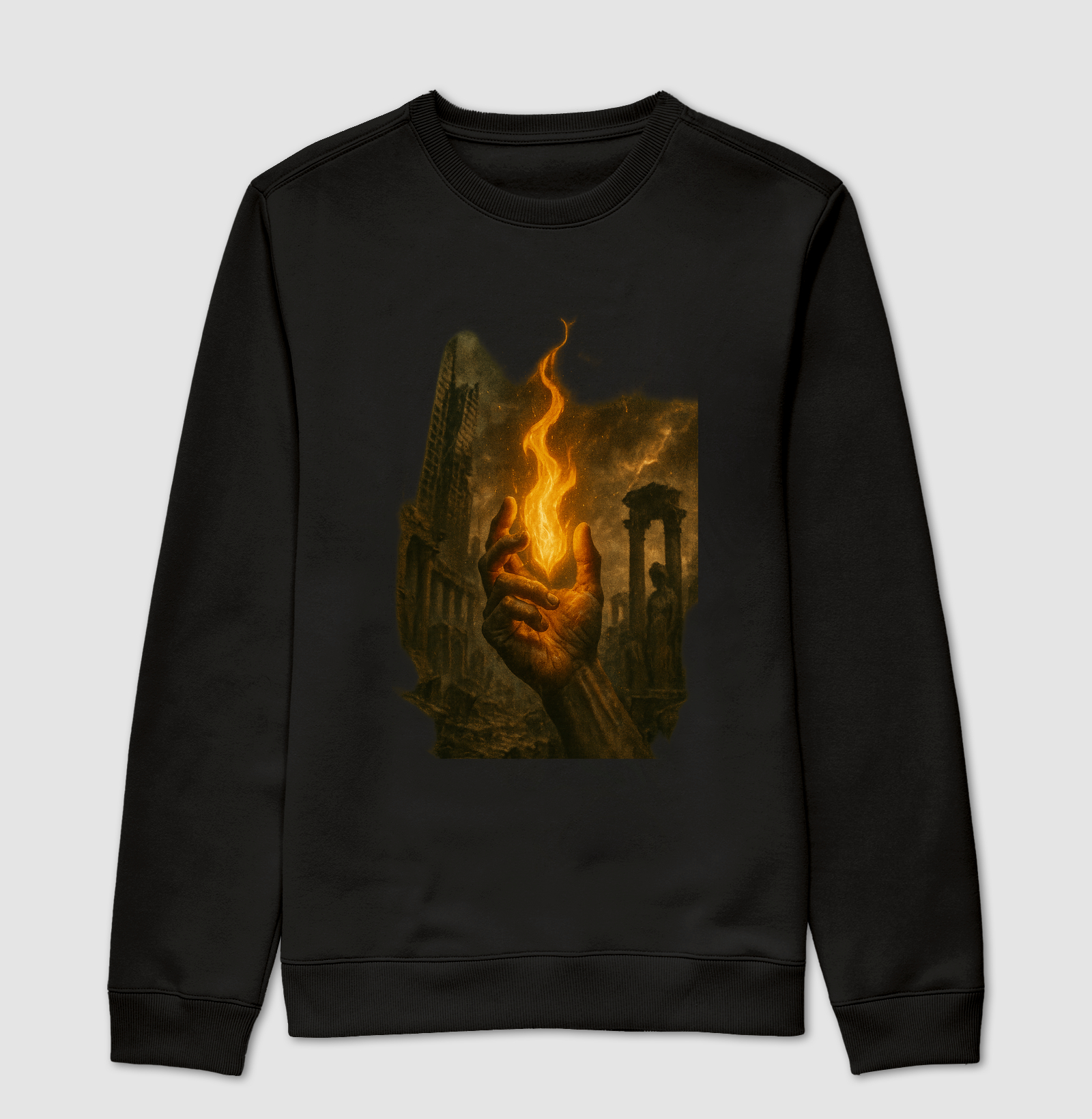 Camiseta "Caos e Ordem" – O Fogo Que Molda o Destino