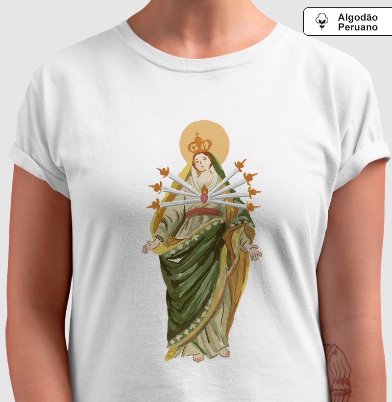 Nossa Senhora das Dores - As Espadas - Algodão Peruano