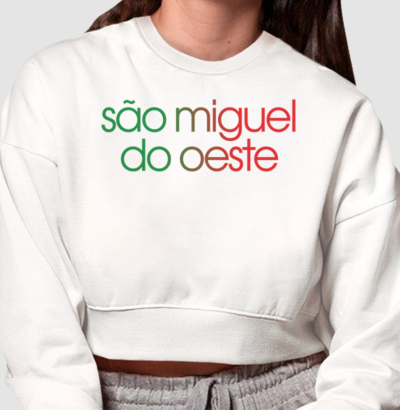Cropped Moletom São Miguel do Oeste Cores da Bandeira