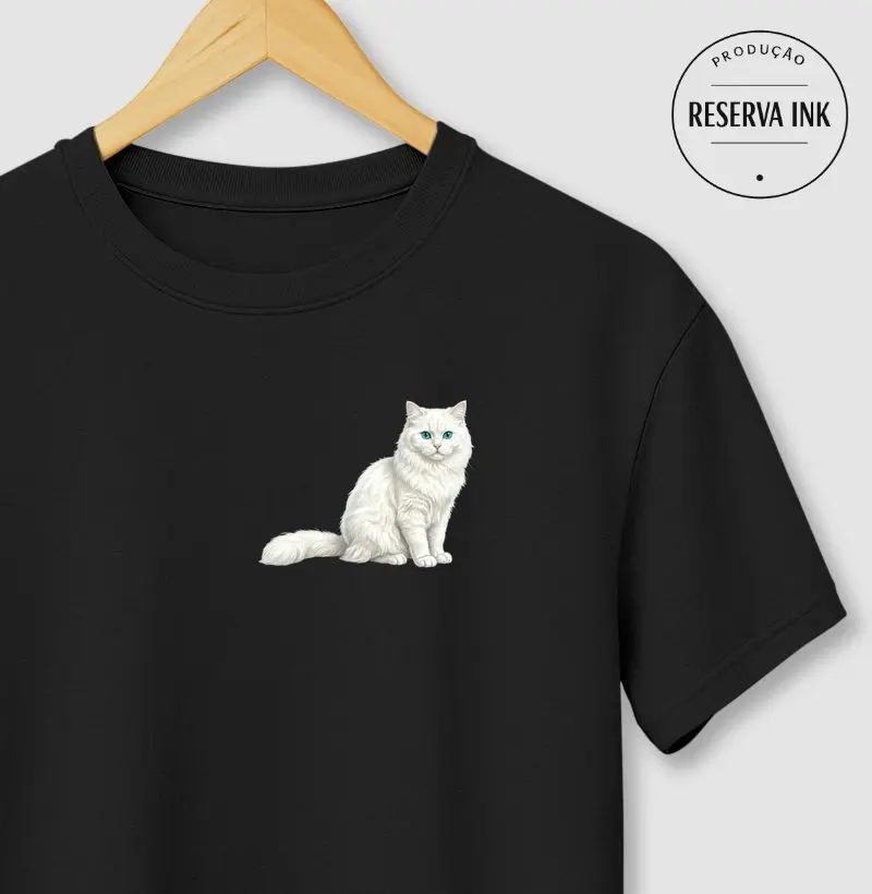 Gato Himalaio Branco Minimalista