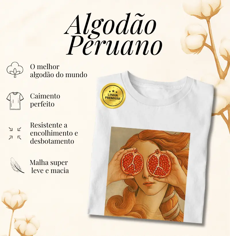 Algodão Peruano - Vênus com Romãs