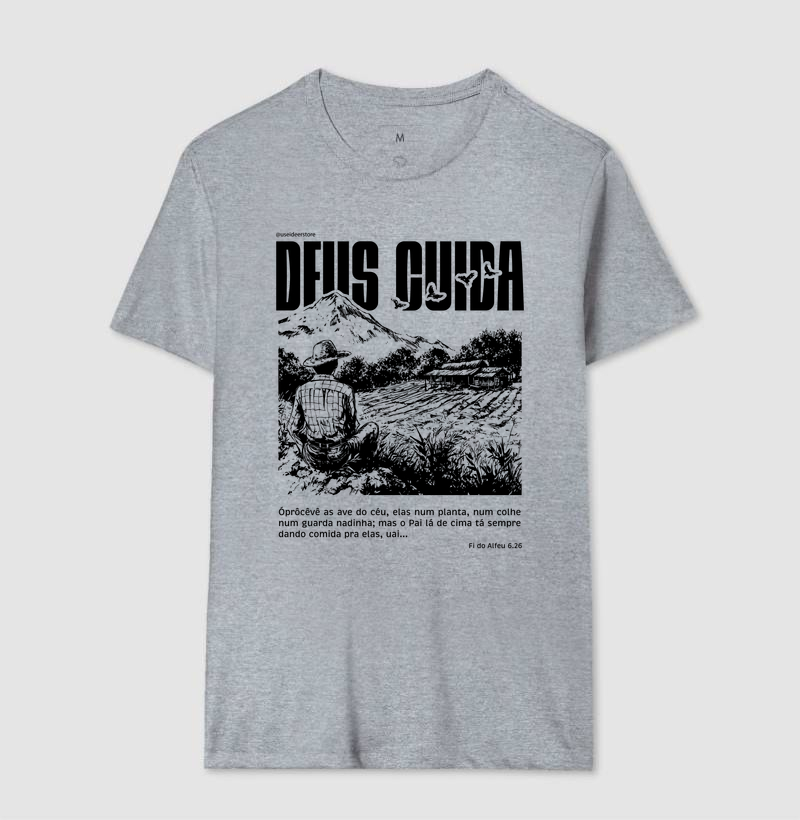 Camiseta "Deus Cuida"