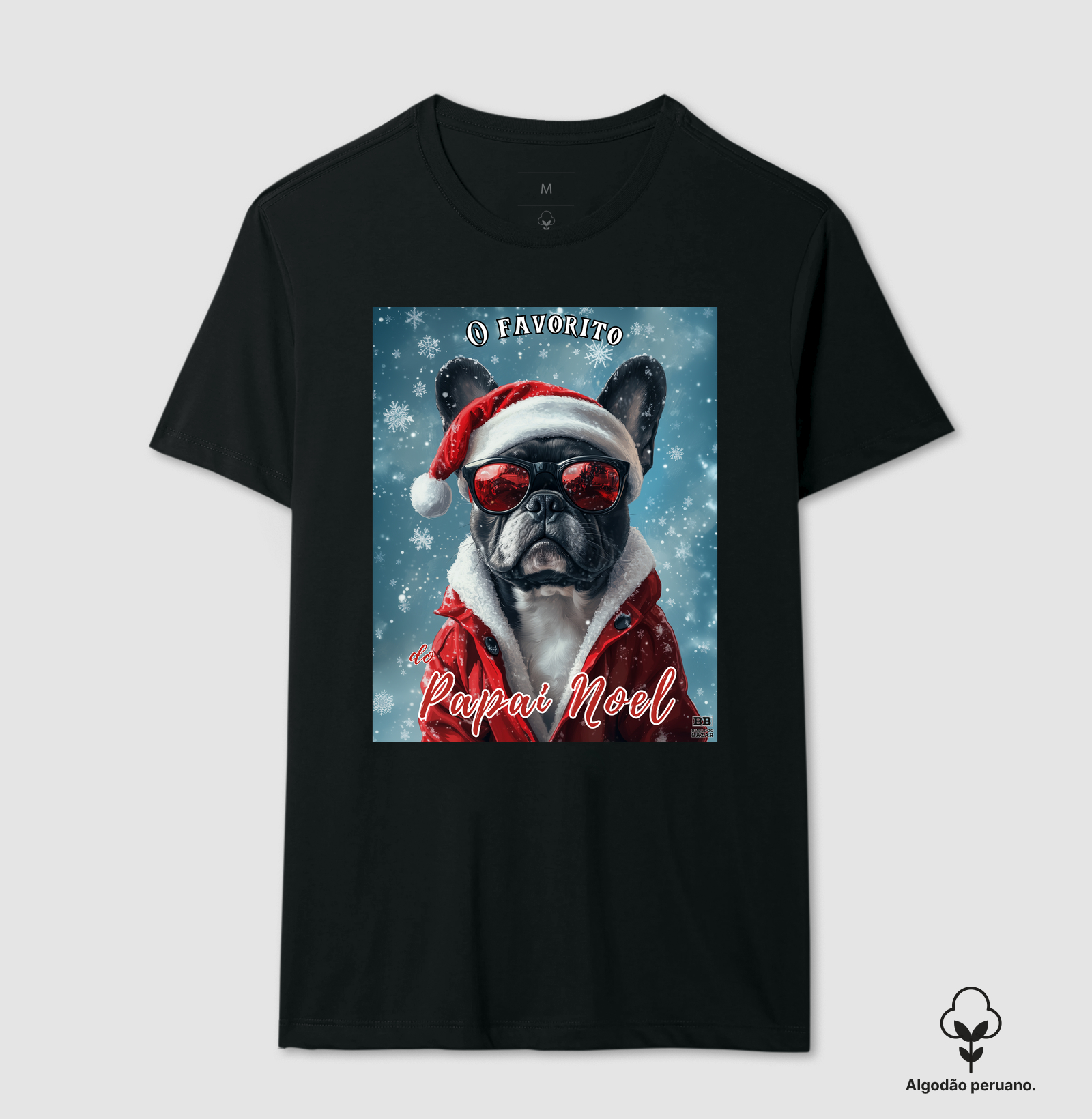 Camiseta Premium Bulldog Frances "Favorito" - Camiseta Algodão Peruano