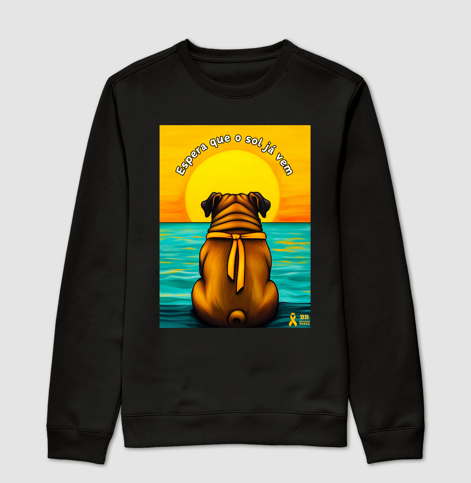 Sueter Bulldog Ingles "Setembro amarelo"