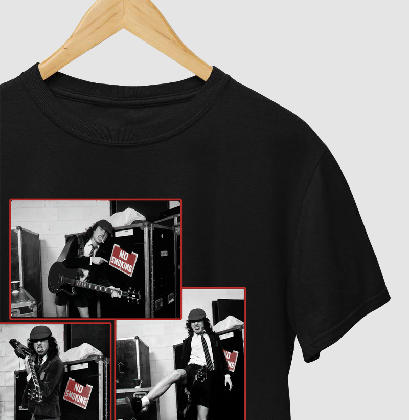 Camiseta AC/DC - Angus Young “No Smoking”