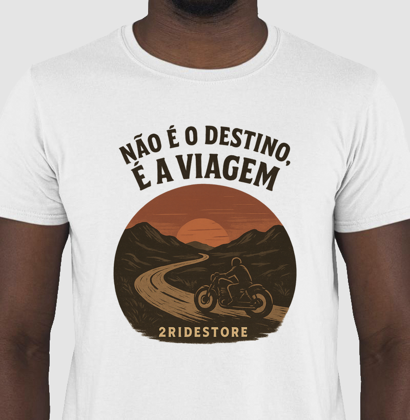 Camiseta Motociclista Não é o destino é a viagem