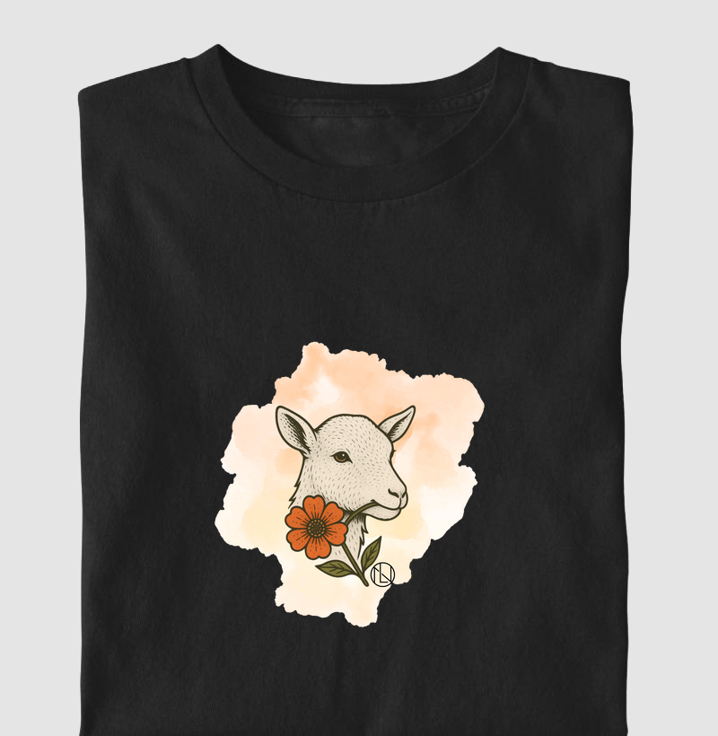 Camiseta Cabra aquarela