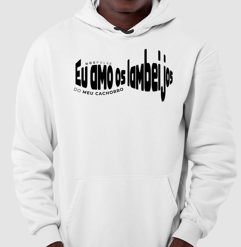 Moletom Eu Amo os Lambeijos do Meu Cachorro Dog Pulse