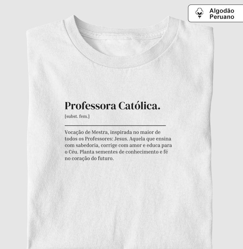 Professora Católica - Dicionário - Algodão Peruano