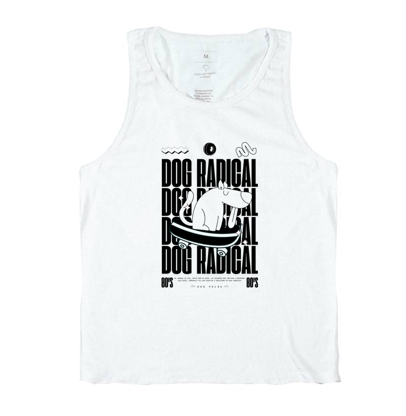 Camiseta Regata Dog Pulse Radical White - Dog On Fire