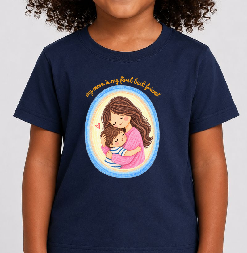 Minha Mãe, Minha Primeira Melhor Amiga — Menino - Camiseta Infantil