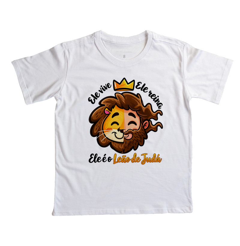 Camiseta Infantil Ele é o Leão de Judá