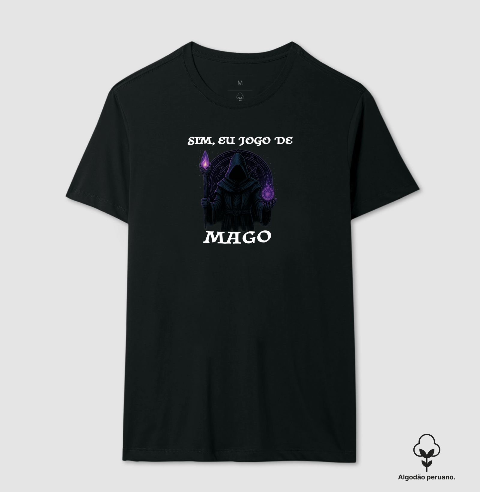 Sim, Eu Jogo de Mago – Camiseta Gamer para Jogadores de RPG, D&D e Magos de Mesa