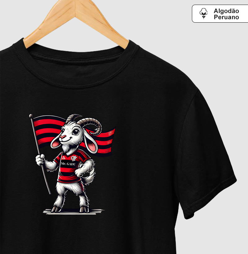 Camiseta Algodão Peruano - Bode Rubro Negro - Mr. GADU