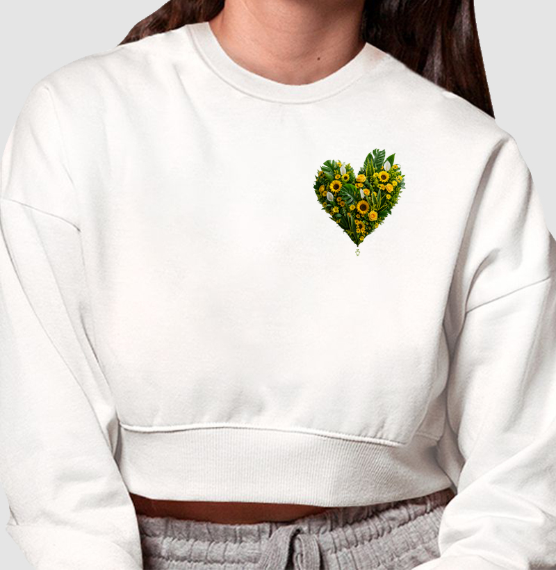 Coração verde e amarelo