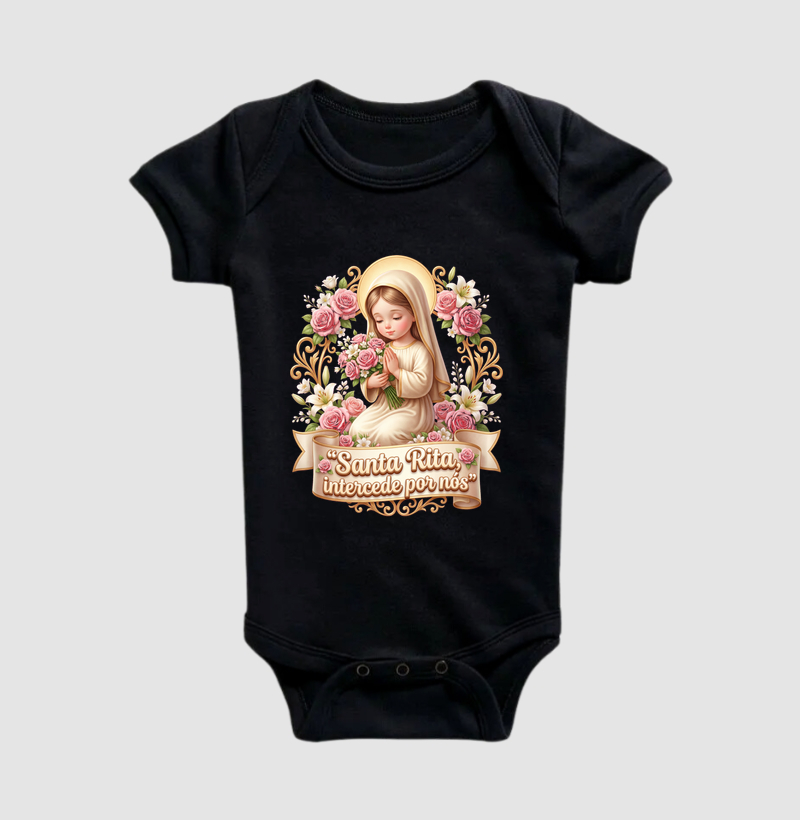 Santa Rita - intercede por nós - Body Infantil