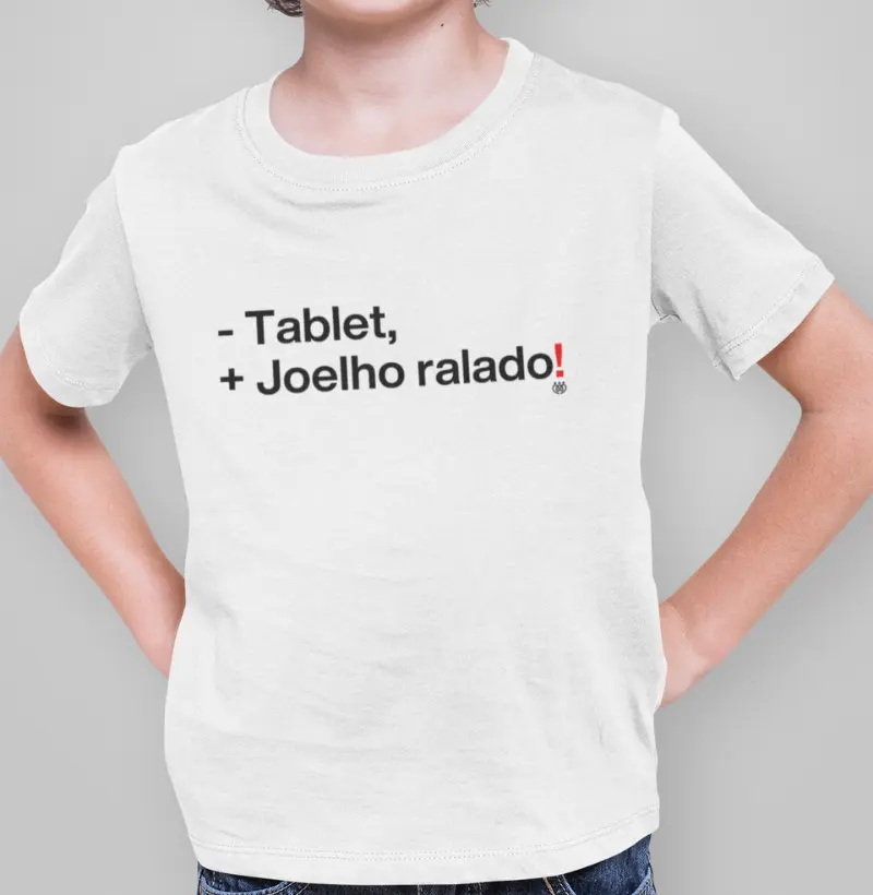 Menos tablet, mais joelho ralado infantil