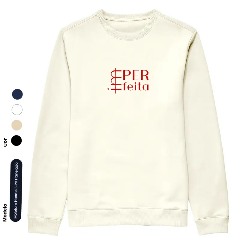 IMperfeita Suéter Slim Moletom estampa vermelha