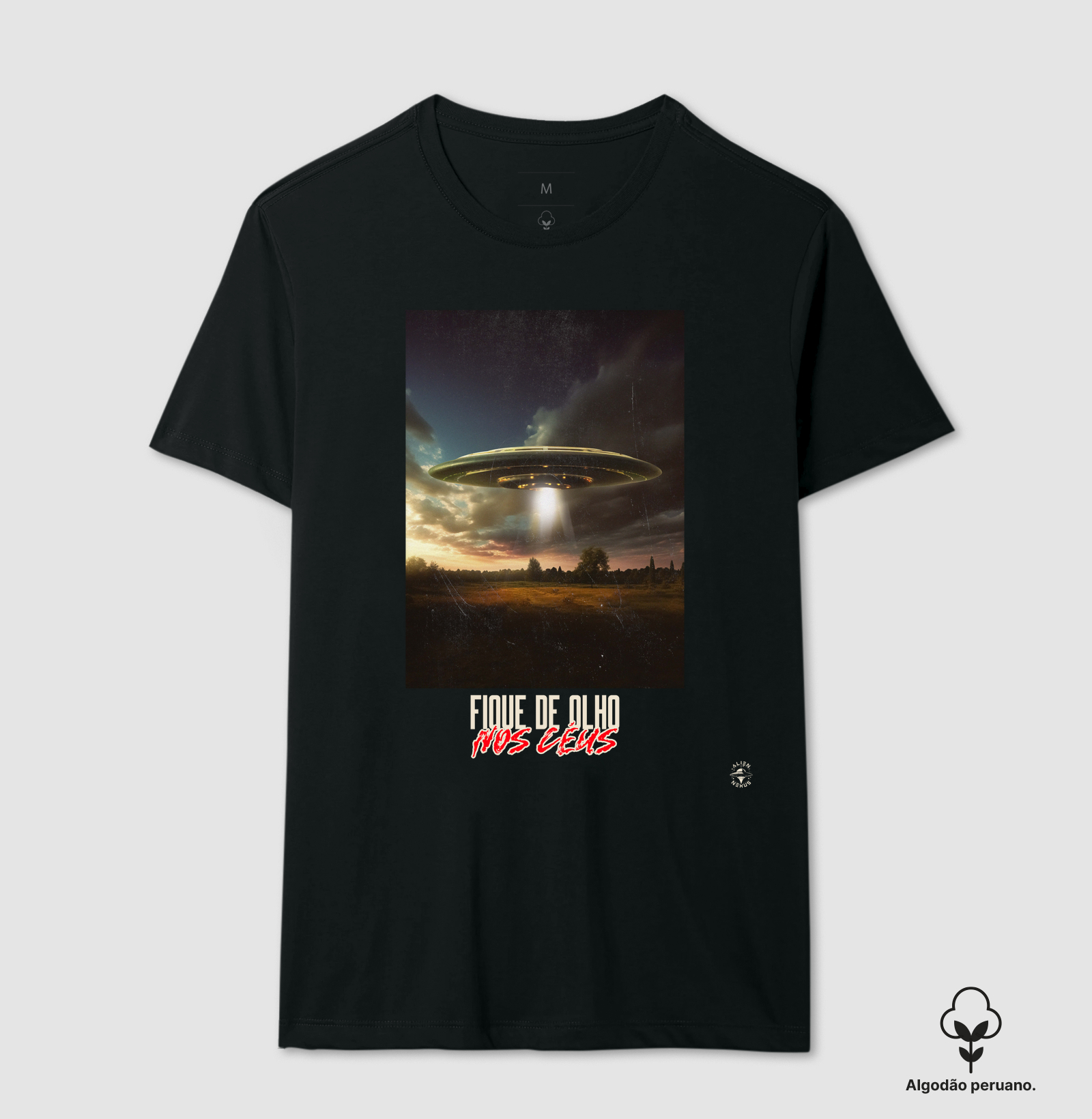 Camiseta Algodão Peruano "De Olho nos Céus"