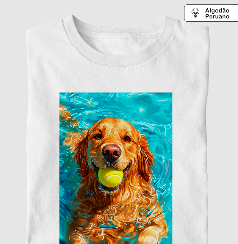 🎾 Golden Splash - Camiseta Algodão Peruano