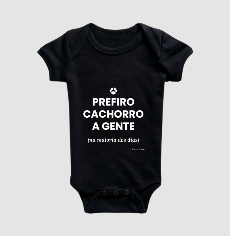 CAMISETA PREFIRO CACHORRO - Body Infantil