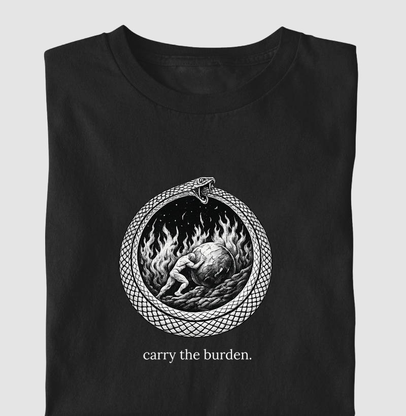 Camiseta Estoicismo "Carry the burden"