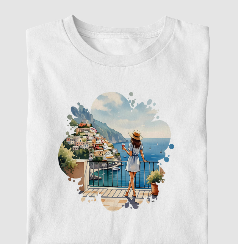 Camiseta Algodão Premium - Charme de Capri 