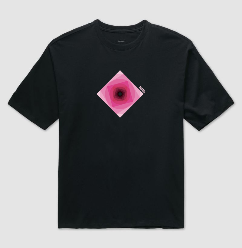 T-SHIRT OVERSIZED "INFINITA FANTASIA" / MAGENTA MINIMAL 